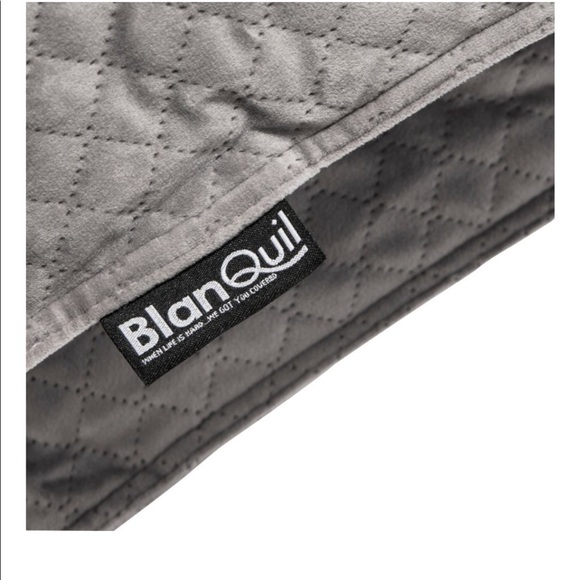 BlanQuil Quilted Weighted Blanket W/ Removable Cover (Charcoal 20lb) - Picture 6 of 11